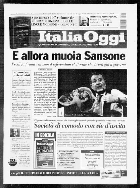 Italia oggi : quotidiano di economia finanza e politica